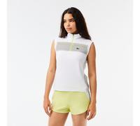 Lacoste Women's Ripstop Pique Ultra Dry Short-Sleeve Polo Shirt Blanc/Nimbus 16 (44) Female