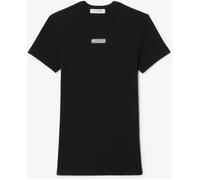 Lacoste Women's Slim Fit Short Sleeve T-Shirt Noir 8 (36) Female