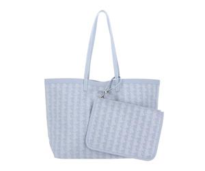 Lacoste Zely Cabas en toile enduite monogramme Taille M, Bleu, Sacs à main