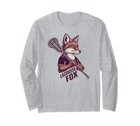 Lacrosse Fox - Mignon drôle de Renard féminin Sportif joueuse laxiste Manche Longue