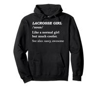 Lacrosse Girl LAX Noun comme Une Fille Normale mais Beaucoup Plus Cool Sweat à Capuche
