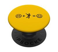 Lacrosse Makes Happy Funny Lacrosse Player Homme, Femme, Enfant PopSockets PopGrip Adhésif