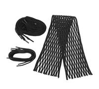 Lacrosse Mesh String Black Nylon Wear Proof Piece en Maille de Crosse pour l'entraînement et Les Jeux de bâton de Crosse