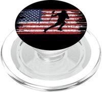 Lacrosse Player Gift Patriotic American Flag Lacrosse PopSockets PopGrip pour MagSafe