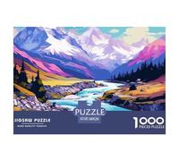 lacsPuzzle The Art of Colour: We are Better at Home - Snowy Mountains 1000 Pieces, Full Colour Series, Perfectly Matching Pieces, for Adults and Children from 12 Years 38x26cm/1000pcs