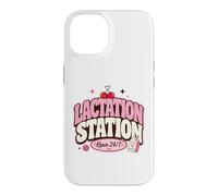 Lactation Station, Lactating Mothers Breastfeeding New Mom Coque pour iPhone 14