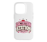 Lactation Station, Lactating Mothers Breastfeeding New Mom Coque pour iPhone 14 Pro