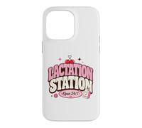 Lactation Station, Lactating Mothers Breastfeeding New Mom Coque pour iPhone 14 Pro Max