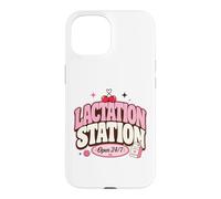 Lactation Station, Lactating Mothers Breastfeeding New Mom Coque pour iPhone 15