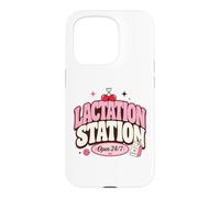 Lactation Station, Lactating Mothers Breastfeeding New Mom Coque pour iPhone 15 Pro