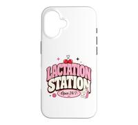 Lactation Station, Lactating Mothers Breastfeeding New Mom Coque pour iPhone 16