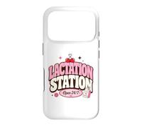 Lactation Station, Lactating Mothers Breastfeeding New Mom Coque pour iPhone 17 Pro