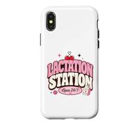 Lactation Station, Lactating Mothers Breastfeeding New Mom Coque pour iPhone X/XS