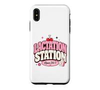 Lactation Station, Lactating Mothers Breastfeeding New Mom Coque pour iPhone XS Max