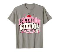 Lactation Station, Lactating Mothers Breastfeeding New Mom T-Shirt