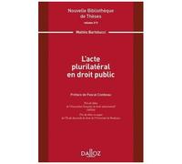 L'acte Plurilatéral En Droit Public