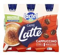 Lactel Café Latte Cappuccino Bouteille 3x200ml