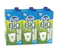 Lactel Lait Demi-Écrémé Biologique, 6 x 1L