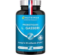 Lactobacillus Gasseri - 30 Milliards d'UFC - Probiotique pour Flore Intestinale & Digestion - Ventre Plat & Detox - Métabolisme et Contrôle du Poids - 60 Gélules Vegan - Nutrimea - Fabriqué en France