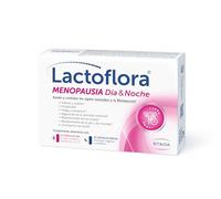 Lactoflora Ménopause jour et nuit, contrôle des bouffées de chaleur et du sommeil, formule avec cimicifuge, probiotiques et mélatonine pour ménopause et périménopause, 60 gélules