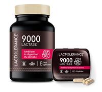 LACTOLERANCE 9000 I Pack économique de 180 gélules de Lactase I Traite l'intolérance au lactose sévère | Améliore la digestion du lactose | Prise à la demande - Protection 1h | Sans additif