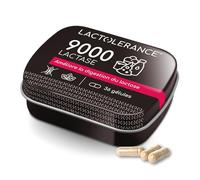 LACTOLERANCE 9000 Lactase 9000 FCC, Enzymes Digestives, Pilulier 36 Gélules | Convient pour l'intolérance au lactose. Améliore la digestion du lactose, Format pocket. Protection 1h. Sans additif.