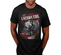 Lacuna Coil Dark Adrenaline T Shirt Italian Metal O Neck Top T-Shirt Summer Mens Fashion Short Sleeve Tee, Black L