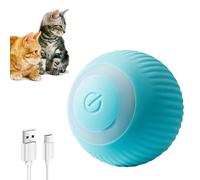 LacyMC Jouet interactif pour Chat,Rotation Automatique et Chargement,Boule électrique Automatique Rechargeable,Rotation Automatique à 360 Degrés et Chargement USB (Bleu01)