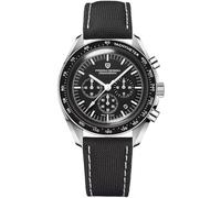 LACZ DENTON Pagani Design PD1701V3 Montre à quartz pour homme chronographe en acier inoxydable étanche Mouvement japonais VK63, cuir noir, Chronographe