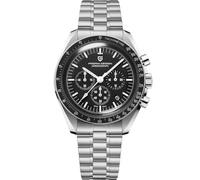 LACZ DENTON Pagani Design PD1701V3 Montre à quartz pour homme Chronographe en acier inoxydable Étanche Mouvement japonais VK63, noir