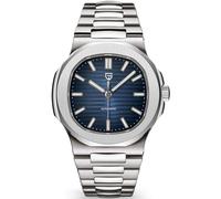 LACZ DENTON Pagani Design PD1728 Montre automatique pour homme en acier inoxydable étanche jusqu'à 100 m, bleu, Mécanique