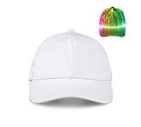 LAD Casquette de baseball lumineuse à LED, 7 couleurs, lumineuse, Hip Hop, chargement USB, pour décoration de fête de Noël, de club, blanc, taille unique