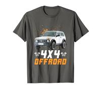 Lada Niva 4x4 Offroad Véhicule Tout-Terrain Russe T-Shirt, Homme, Asphalte, M