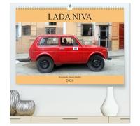 LADA NIVA - Russlands Dauer-Läufer (hochwertiger Premium Wandkalender 2026 DIN A2 quer), Kunstdruck in Hochglanz: Der russische Geländewagen LADA NIVA in Kuba