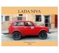 LADA NIVA - Russlands Dauer-Läufer (Tischkalender 2026 DIN A5 quer), CALVENDO Monatskalender: Der russische Geländewagen LADA NIVA in Kuba