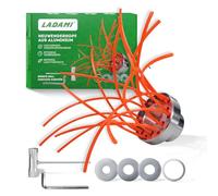 LADAMI Brosse de désherbage pour débroussailleuse, accessoire universel en aluminium, tête de coupe avec fil de coupe radical en nylon 48 radicaux pour le jardin