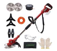 LADAMI Coupe-Bordures sans Fil pour Batterie Makita 18 V, Coupe-Bordures avec tête de Coupe, Coupe-Bordures, débroussailleuse télescopique sans Fil silencieuse, Coupe-Bordures électrique avec 3 Types