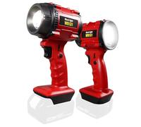 LADAMI Lampe sans fil pour Makita 18 V, pour batteries Einhell pour batteries Bosch, 2 modes, projecteur LED COB portable, luminosité réglable pour chantier, camping, réparation automobile sans