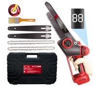 LADAMI Mini tronçonneuse sans fil de 15,24 cm avec graisseur automatique et chaîne de rechange, compatible avec Makita, Einhell, Bosch 18 V pour sécateur de jardin, coupe du bois (sans batterie)