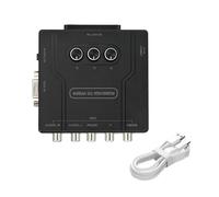 L'adaptateur de console convertisseur de composant RGBS péritel VGA vers YPBPR prend en charge le réglage de la couleur à canal unique pour la console de jeu