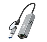L'adaptateur Ethernet USB 5G prend en charge le transfert de données jusqu'à 5 Gbit/s pour la connexion réseau de bureau et ordinateur portable