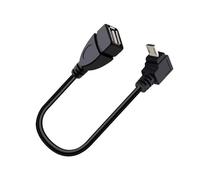 L'adaptateur USB A vers USB coudé économe en espace prend en charge la fiabilité du transfert de données de 480 Mbps et le stockage compact convertisseur OTG coudé