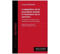 L'adaptation De La Procédure Pénale À L'évolution De La Sanction - Contribution À L'étude D'une Mutation De L'action Publique
