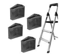 Ladder Feet Pads, Heavy-Duty Non-Slip Rubber Shoes, Quick-Install Replacement 4 Pack, Safety Stabilizers for Electrical Work, Tree Trimming, 3,54 x 2,76 x 1,57 Inches Black