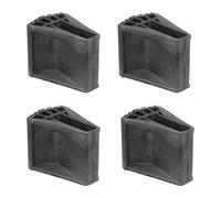 Ladder Foot Covers, Ladders Feet Shoes, 3.54x2.76x1.57 Inches, Stair Protection Pads, Rubberized Replacement Tips for Roofing, Constructions, and Homes Maintenance, Black