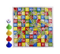 Ladder Game, Mini Snakes and Ladders, Portable Folding Board, Compact Lightweight Design, 14.96 inches, Classic Fun Toy Set, for Travel Family Parties Adults Entertainment