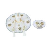 Laddu Gopal Dress Cloth Bhagwan Poshak of God Kanha Krishna Kanhaiya Dev Vastra with Mukut for Metal Idol Statue for Indian Traditional Holi Janmashtami Festival Decor (Size:- 2-4 No.Dia- 8")(White)