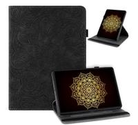 laddutoi Coque pour iPad 9.7 Pouces 2018/2017, 6ème/5ème Génération, Housse PU Cuir avec Rotatif 360° Support & Fentes Cartes, Flip Cover Protection Étui pour iPad Air 2/iPad Air 1 9.7, Noir
