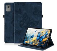 laddutoi Coque pour Lenovo Idea Tab 11 Pouces 2025/Tab K11 Gen2, Bleu | Housse PU Cuir avec Support, Emplacement pour carte, Porte stylet, Cover Pochette Protection Étui, Motif Papillon, M11 2024