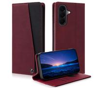 laddutoi Coque pour Samsung Galaxy A57 5G, Housse Cuir PU Flip Case avec Porte Carte & Stand, Pochette Antichoc de Protection Étui pour Samsung Galaxy A57, Rouge